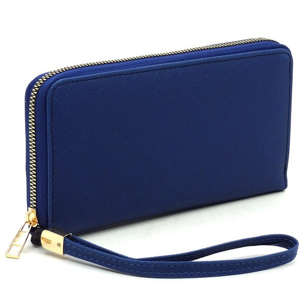 Saffiano Zip Around Wallet Wristlet