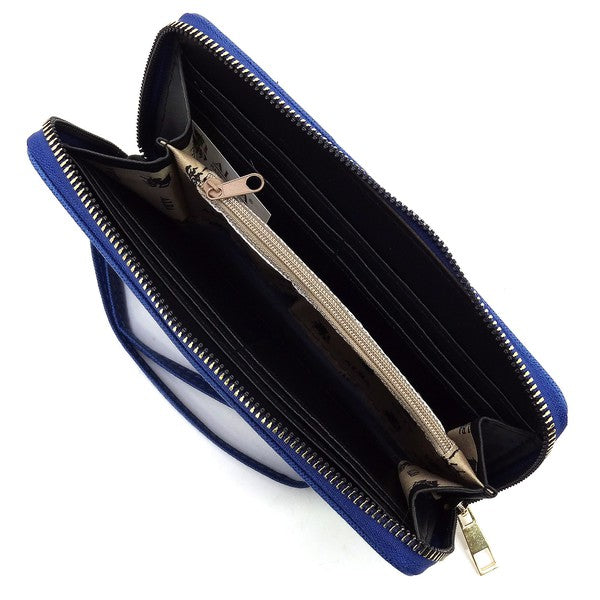 Saffiano Zip Around Wallet Wristlet