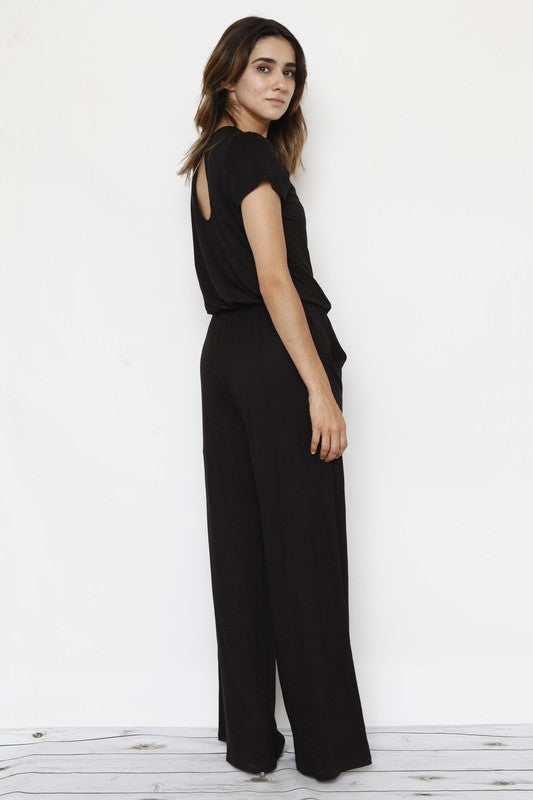 Short Sleeve Jumpsuit W/Pocket