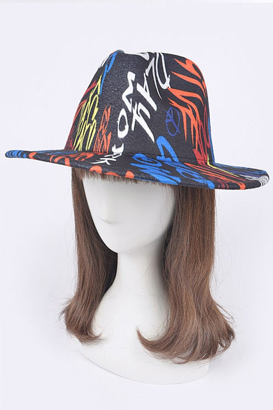 Graffiti Felt Blend Fedora