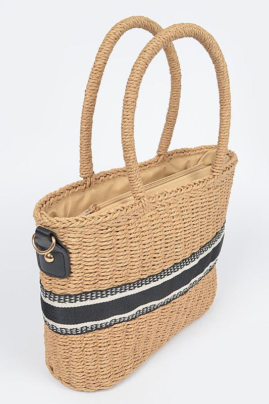 Straw Convertible Basket Tote