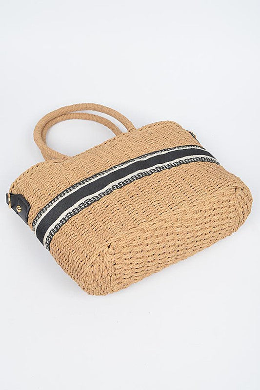 Straw Convertible Basket Tote