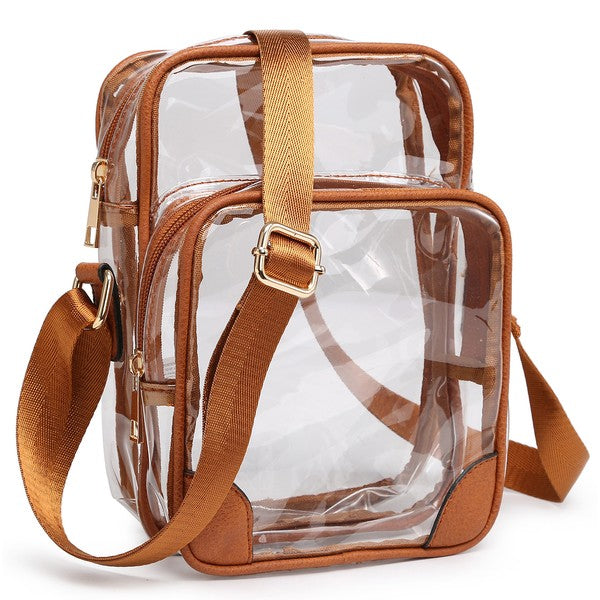 See Thru Multi Compartment Crossbody Bag