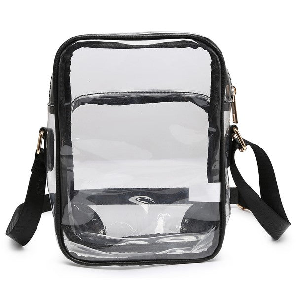 See Thru Multi Compartment Crossbody Bag