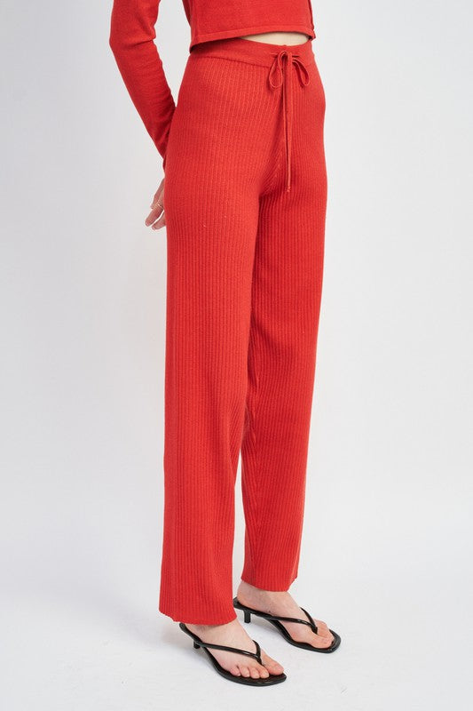 HIGH WAIST BAGGY LOUNG PANTS