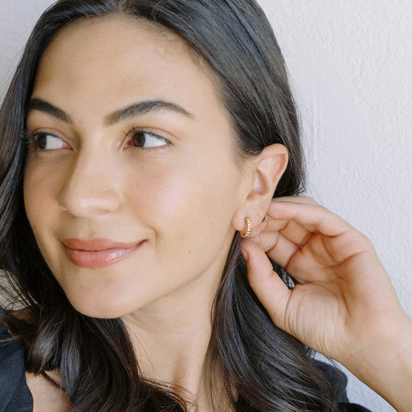 Rosa Ribbed Hoops - Small