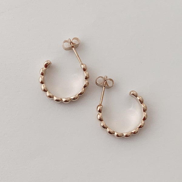 Rosa Ribbed Hoops - Small
