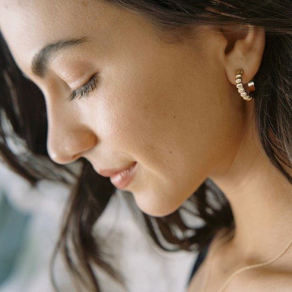 Rosa Ribbed Hoops - Small