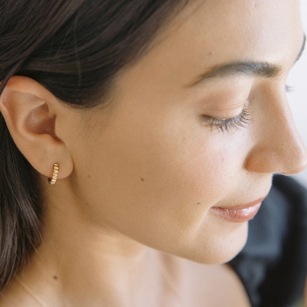 Rosa Ribbed Hoops - Small