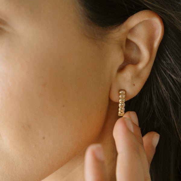 Rosa Ribbed Hoops - Small