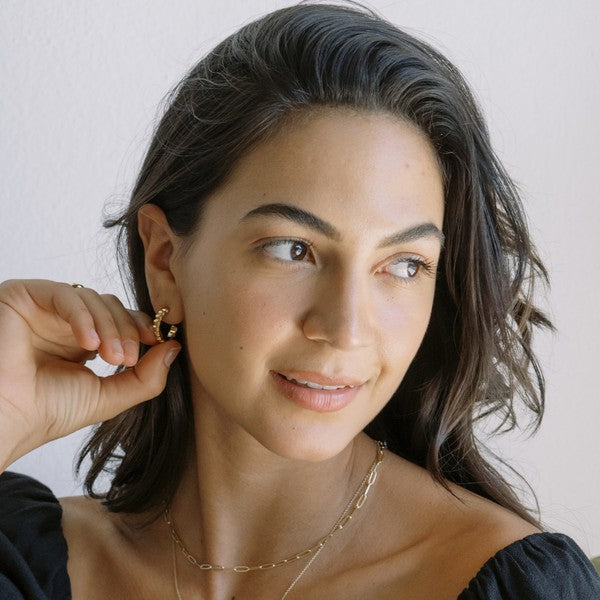Rosa Ribbed Hoops - Small