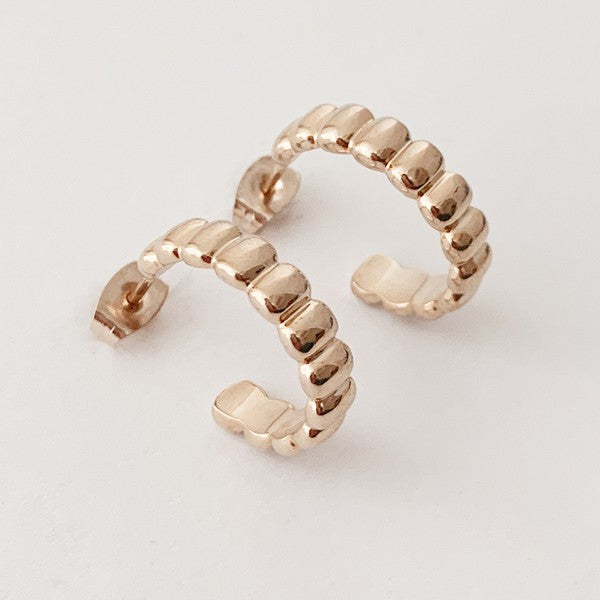 Rosa Ribbed Hoops - Small