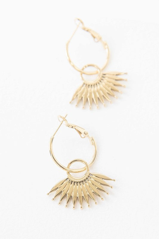 Palm Drop Hoop Earrings