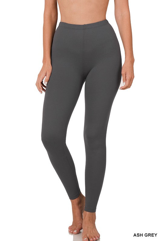 Brushed DTY Microfiber Full-Length Leggings