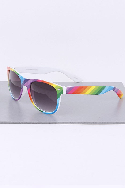 Rainbow Color Pride Wayfarer Sunglasses Set