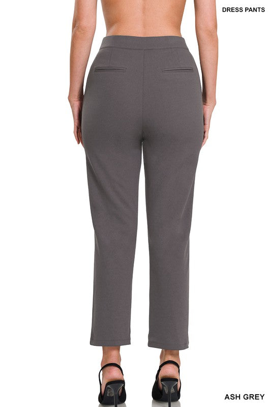 Stretch Pull On Scuba Crepe Dress Pants