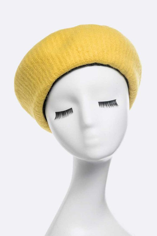 Soft Wool Blend Structure Beret