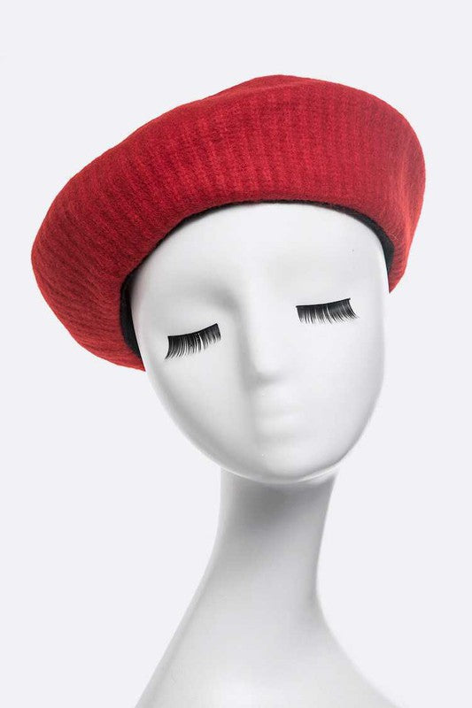 Soft Wool Blend Structure Beret