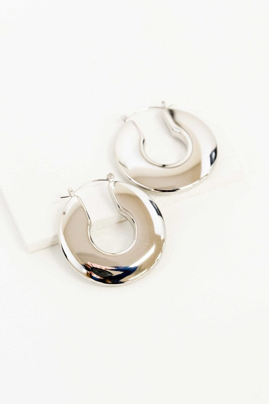 Disk Hoop Earrings