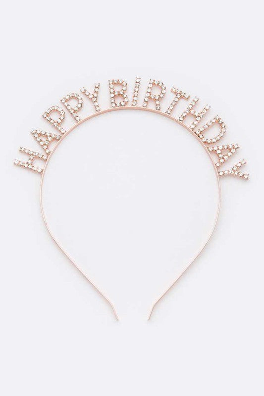 HAPPY BIRTHDAY Crystal Headband