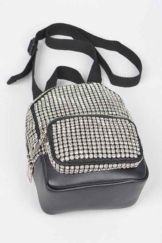 Rhinestone Statement Mini Convertible Backpack