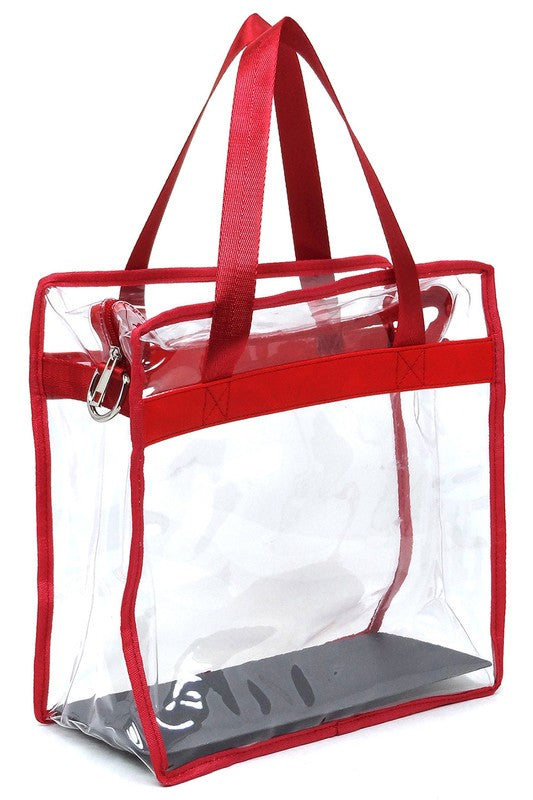 Fashion See Thru Transparent Tote Satchel