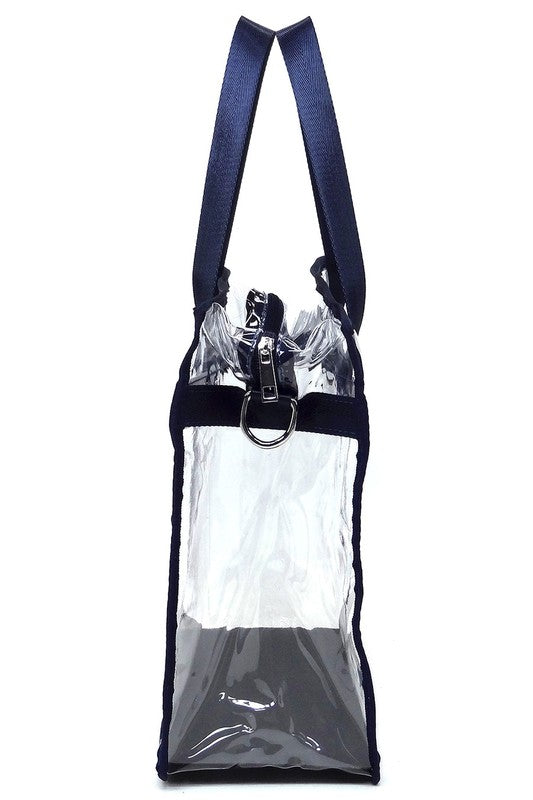 Fashion See Thru Transparent Tote Satchel