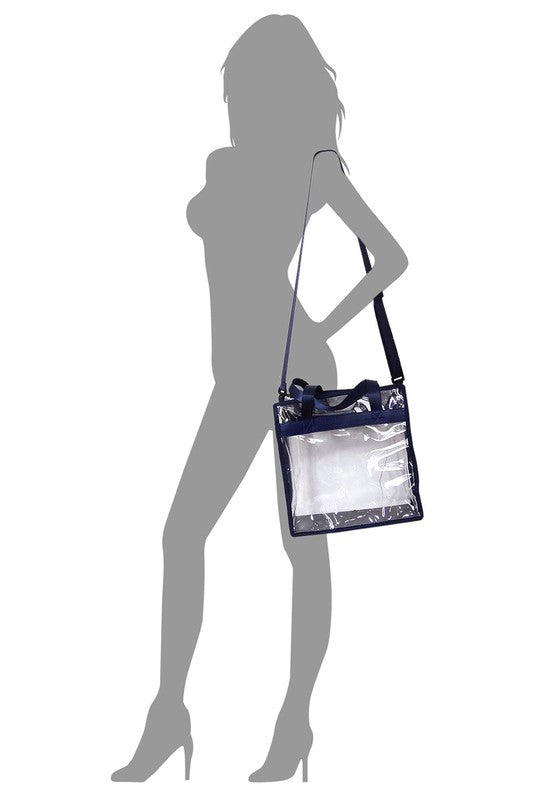 Fashion See Thru Transparent Tote Satchel