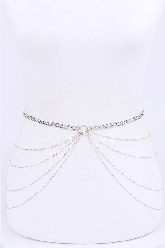 Layered Iconic Chain Belt