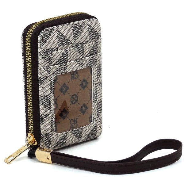 PM Monogram Accordion Card Holder Wallet Wristlet