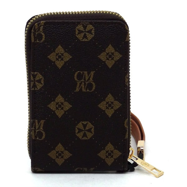 CM Monogram Accordion Card Holder Wallet Wristlet