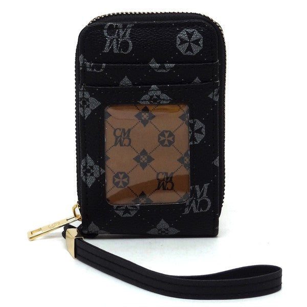 CM Monogram Accordion Card Holder Wallet Wristlet