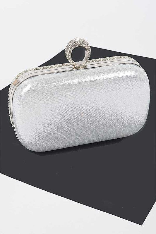 Fringe Rhinestone Convertible Clutch Bag