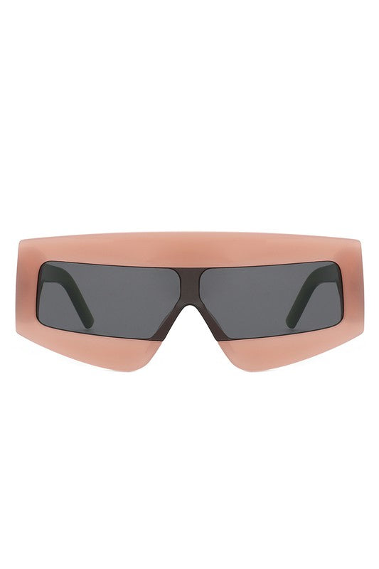 Rectangle Oversize Square Flat Top Sunglasses