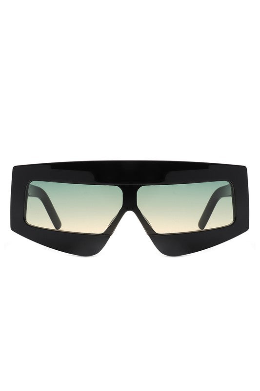 Rectangle Oversize Square Flat Top Sunglasses