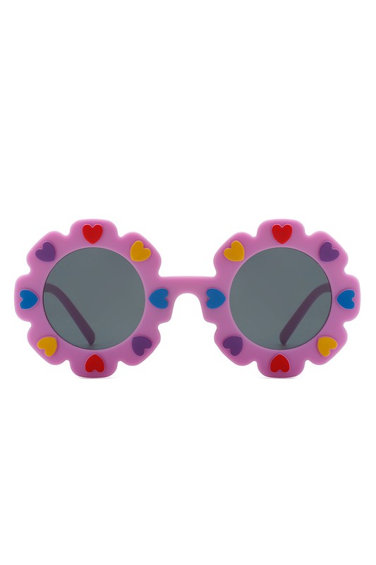 Children Junior Round Circle Heart Sunglasses