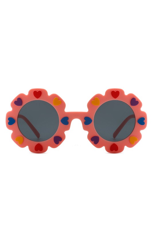 Children Junior Round Circle Heart Sunglasses