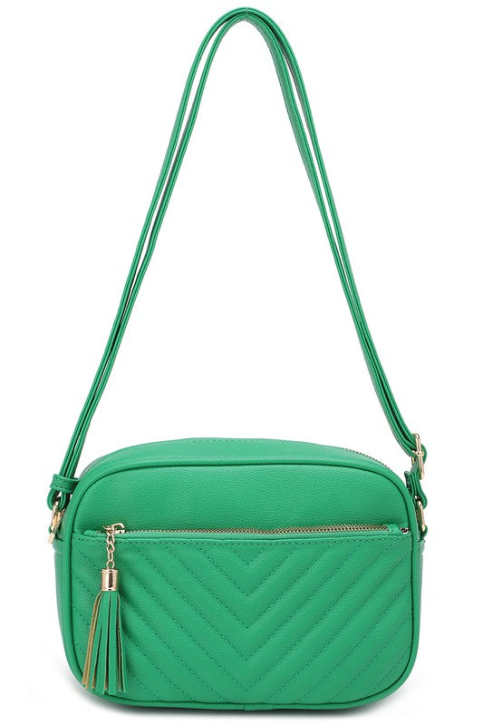 Chevron Quilted Crossbody Bag