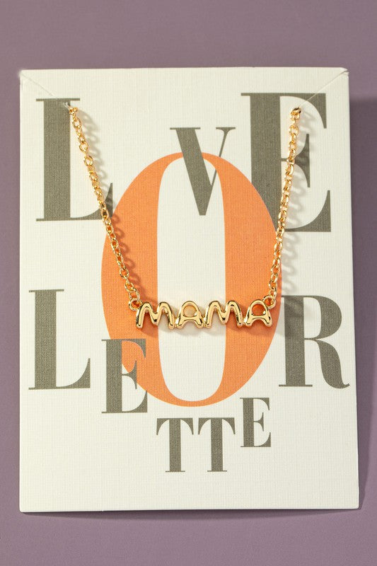 Balloon letter Mama necklace