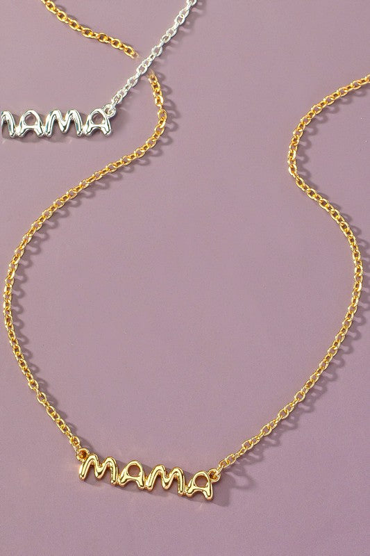 Balloon letter Mama necklace