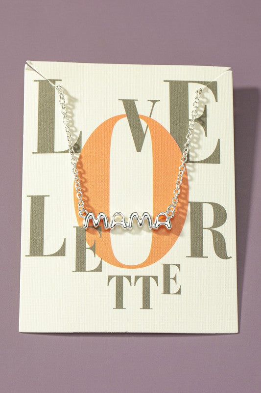 Balloon letter Mama necklace