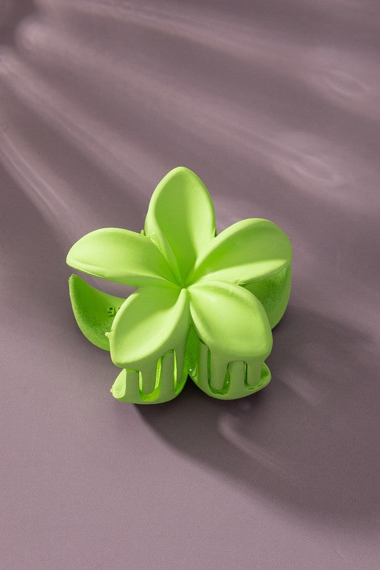 Bright color Hawaiian flower hair claw clip