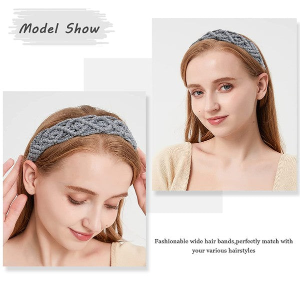 Boho crochet elastic head wrap