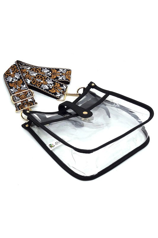 See Thru Guitar Strap Hobo Crossbody Bag