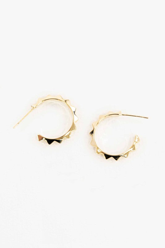 Spiked Hoop Earrings