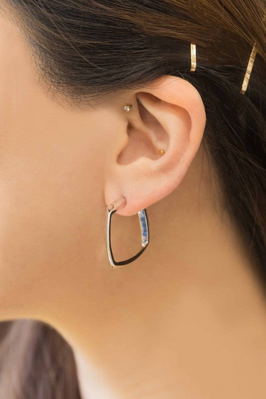 Angular Hoop Earrings