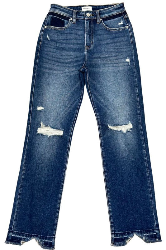 High Rise Slim Straight Jeans