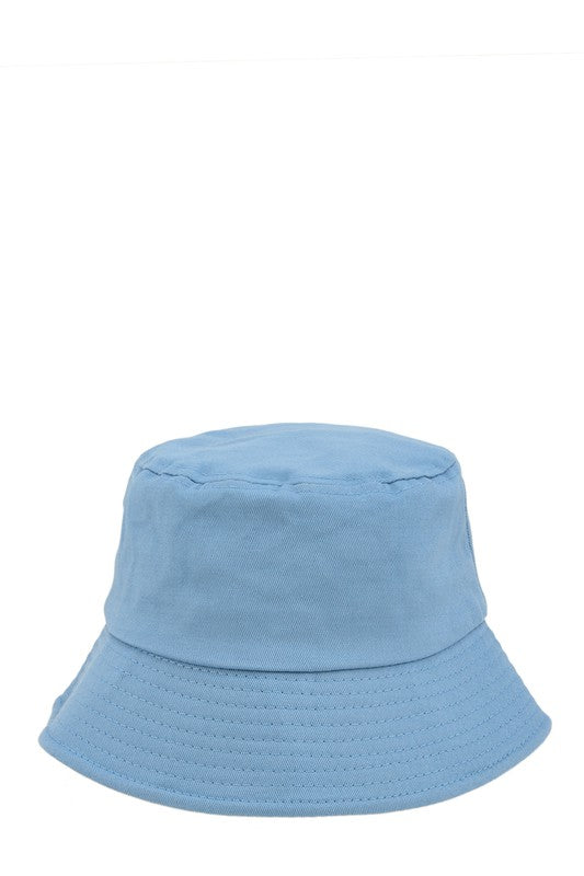 Short Brim Solid Canvas Cotton Bucket Hat