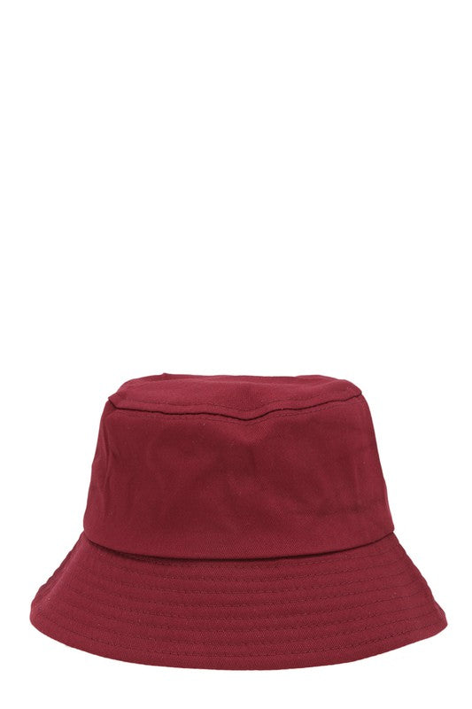 Short Brim Solid Canvas Cotton Bucket Hat