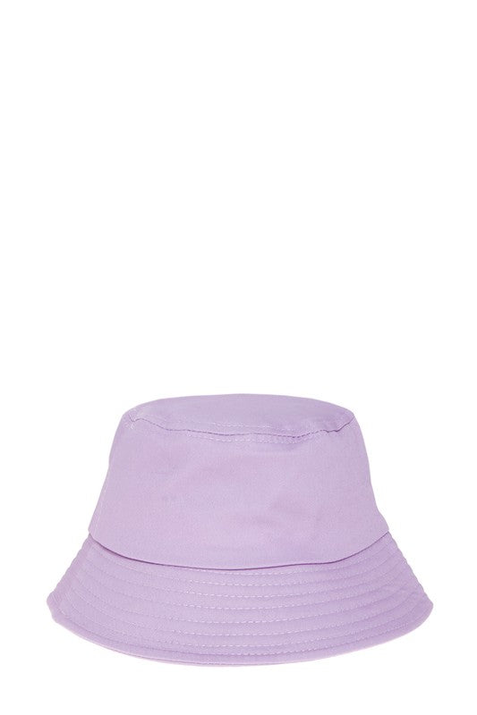 Short Brim Solid Canvas Cotton Bucket Hat